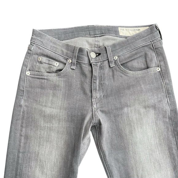 Rag & Bone Light Grey Buxton Low Waist Slim Skinny Ankle Jeans (26x27) - Picture 4 of 13